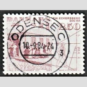 FRIM�RKER DANMARK | 1983 - AFA 788 - C.W Eckersberg - 2,50 Kr. r�d - Pragt Stemplet 