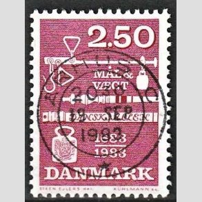 FRIM�RKER DANMARK | 1983 - AFA 780 - M�ling og vejning - 2,50 Kr. r�d - Pragt Stemplet