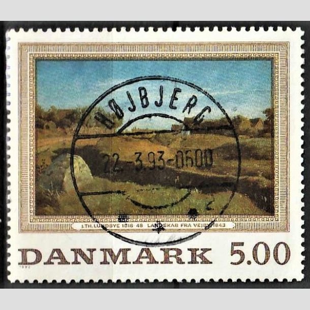 FRIMRKER DANMARK | 1992 - AFA 1032 - Maleriserie 5. - 5,00 Kr. J. Th. Lundbye - Pragt Stemplet Esbjerg