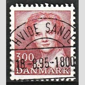 FRIMRKER DANMARK | 1988 - AFA 895 - Dronning Margrethe - 3,00 Kr. rd - Pragt Stemplet Hvide Sande