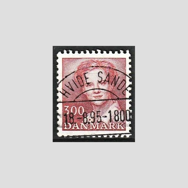 FRIMRKER DANMARK | 1988 - AFA 895 - Dronning Margrethe - 3,00 Kr. rd - Pragt Stemplet Hvide Sande
