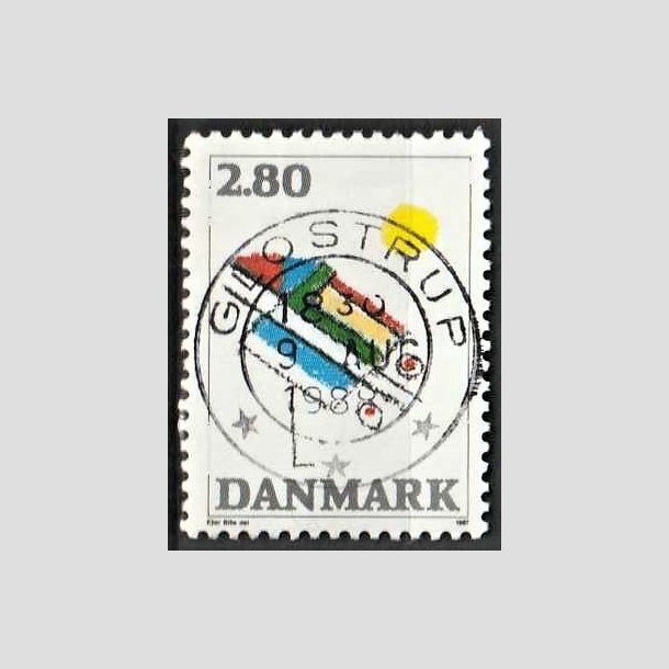 FRIMRKER DANMARK | 1987 - AFA 891 - Kunst - 2,80 Kr. flerfarvet - Pragt Stemplet 