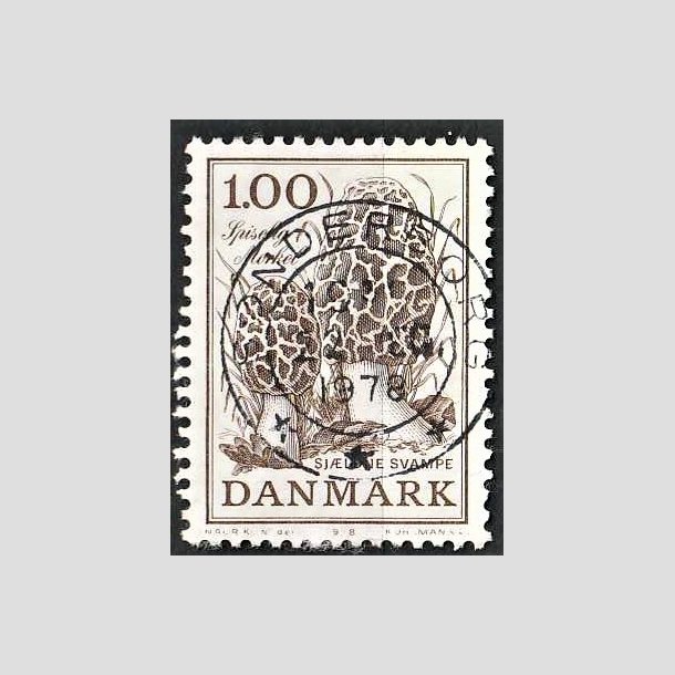 FRIMRKER DANMARK | 1978 - AFA 669 - Sjldne svampe - 1,00 Kr. brun - Pragt Stemplet