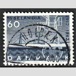 FRIM�RKER DANMARK | 1962 - AFA 409 - Selandia - 60 �re bl� - Pragt Stemplet Holb�k