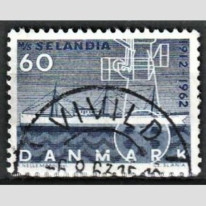 FRIM�RKER DANMARK | 1962 - AFA 409 - Selandia - 60 �re bl� - Pragt Stemplet Vivild