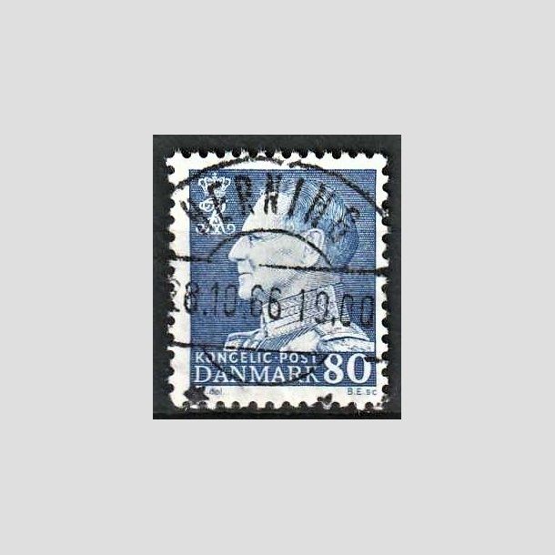 FRIMRKER DANMARK | 1965 - AFA 433 - Fr. IX 80 re bl - Pragt Stemplet Herning