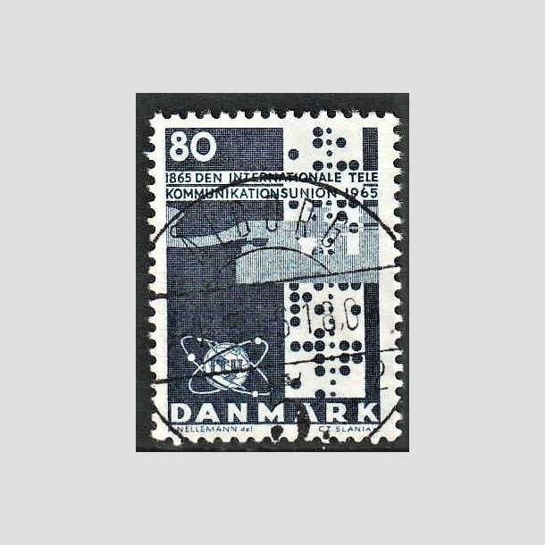 FRIMRKER DANMARK | 1965 - AFA 434 - Telekommunikation 100 r - 80 re bl - Lux Stemplet lborg