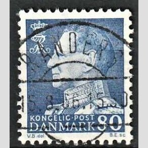 FRIMRKER DANMARK | 1965 - AFA 433 - Fr. IX 80 re bl - Pragt Stemplet Randers