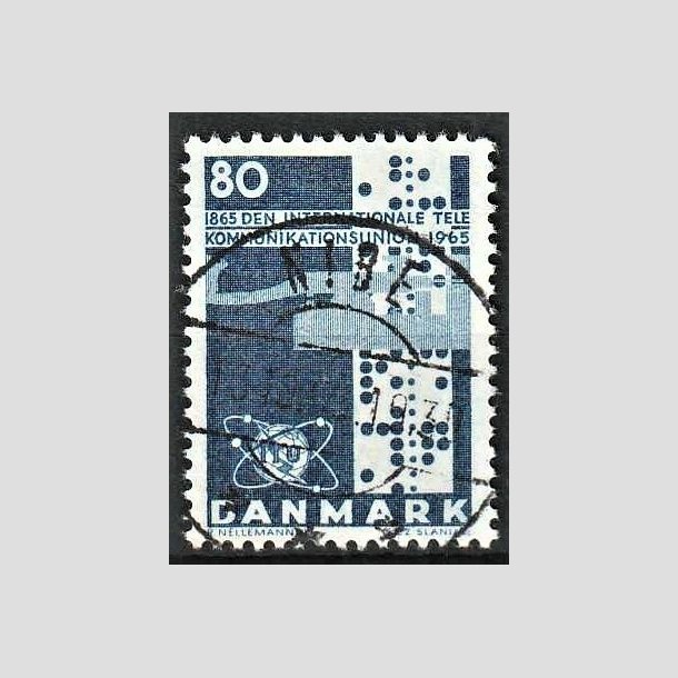 FRIMRKER DANMARK | 1965 - AFA 434 - Telekommunikation 100 r - 80 re bl - Lux Stemplet Nibe