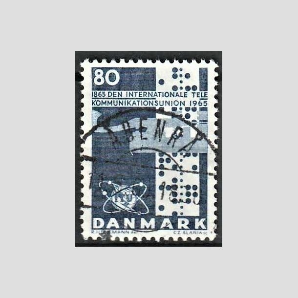 FRIMRKER DANMARK | 1965 - AFA 434 - Telekommunikation 100 r - 80 re bl - Lux Stemplet benr