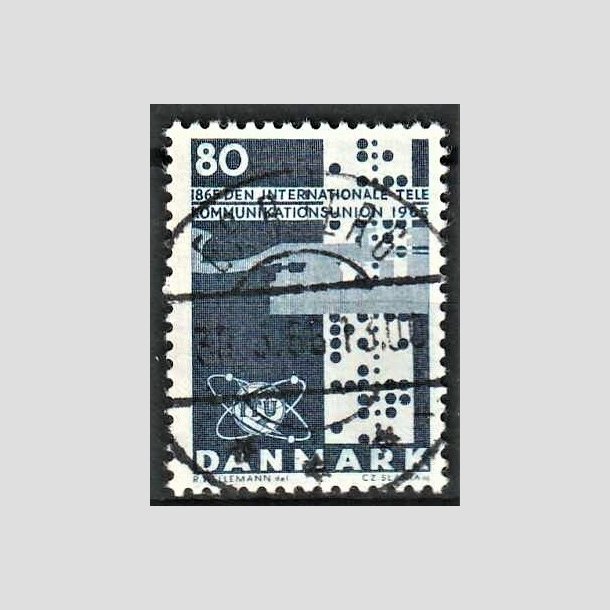 FRIMRKER DANMARK | 1965 - AFA 434 - Telekommunikation 100 r - 80 re bl - Lux Stemplet Esbjerg