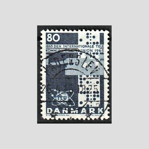 FRIMRKER DANMARK | 1965 - AFA 434 - Telekommunikation 100 r - 80 re bl - Lux Stemplet Haderslev