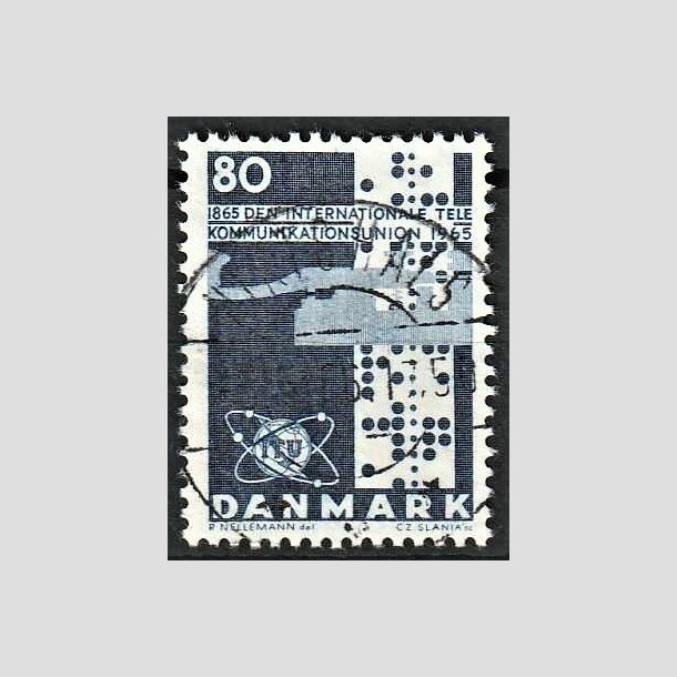 FRIMRKER DANMARK | 1965 - AFA 434 - Telekommunikation 100 r - 80 re bl - Lux Stemplet Hirtshals