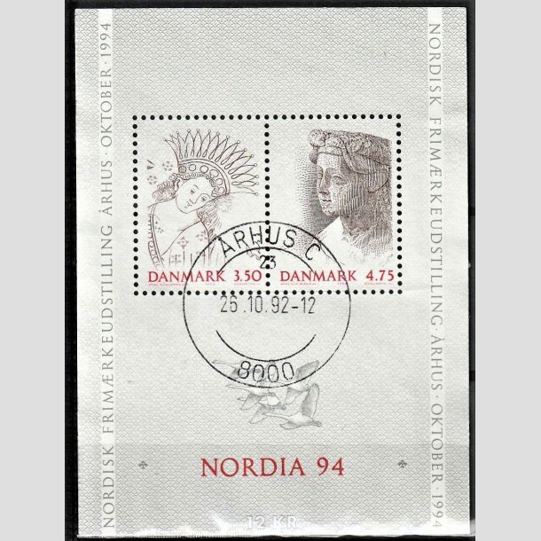 FRIMRKER DANMARK | 1992 - AFA 1011-12 - Nordia 94. - 3,50 + 4,75 Kr. Miniark - Pragt Stemplet rhus C