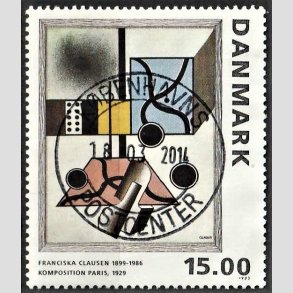 FRIMRKER DANMARK | 1993 - AFA 1058 - Maleriserie 6. - 15,00 Kr. Franciska Clausen - Pragt Stemplet