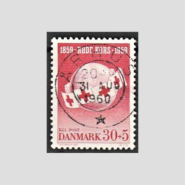 FRIMRKER DANMARK | 1959 - AFA 378 - Rde Kors - 30 + 5 re rd - Pragt Stemplet rhus