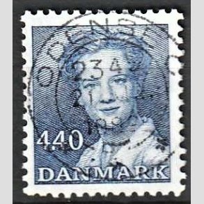 FRIMRKER DANMARK | 1989 - AFA 927 - Dronning Margrethe - 4,40 Kr. bl - Pragt Stemplet 