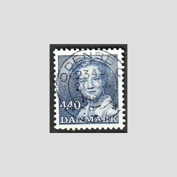 FRIMRKER DANMARK | 1989 - AFA 927 - Dronning Margrethe - 4,40 Kr. bl - Pragt Stemplet 