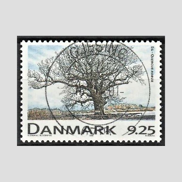 FRIMRKER DANMARK | 1999 - AFA 1199 - Danske lvtrer - 9,25 Kr. Eg - Pragt Stemplet