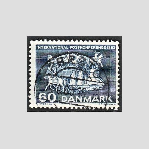 FRIMRKER DANMARK | 1963 - AFA 417 - Postkonference - 60 re bl - Pragt Stemplet Prst