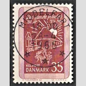 FRIM�RKER DANMARK | 1964 - AFA 423 - Skolev�snet 150 �r - 35 �re r�dbrun - Pragt Stemplet Middelfart