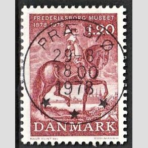 FRIM�RKER DANMARK | 1978 - AFA 656 - Frederiksborgmuseet 100 �r - 1,20 Kr. r�d - Pragt Stemplet Pr�st�