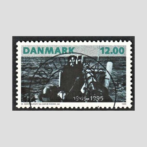 FRIMRKER DANMARK | 1995 - AFA 1094 - 50 ret for befrielsen - 12,00 Kr. flerfarvet - Pragt Stemplet