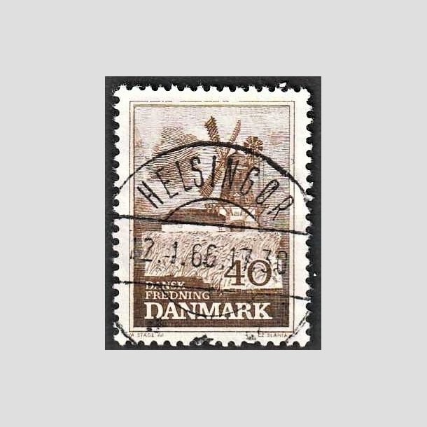 FRIMRKER DANMARK | 1965 - AFA 440 - Fredning - 40 re brun - Pragt Stemplet Helsingr