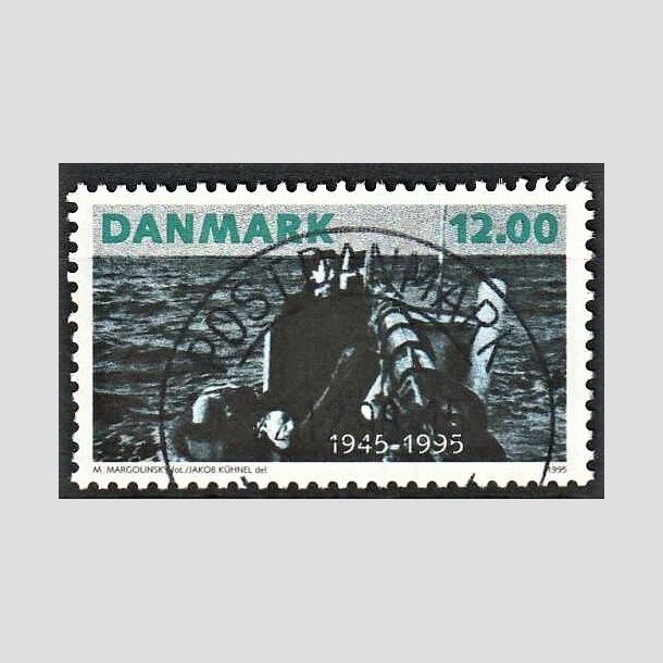 FRIMRKER DANMARK | 1995 - AFA 1094 - 50 ret for befrielsen - 12,00 Kr. flerfarvet - Pragt Stemplet