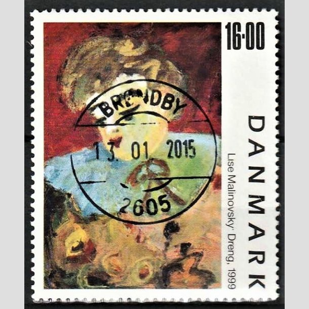 FRIMRKER DANMARK | 1999 - AFA 1219 - Frimrkekunst 2. - 16,00 Kr. "Dreng" - Pragt Stemplet