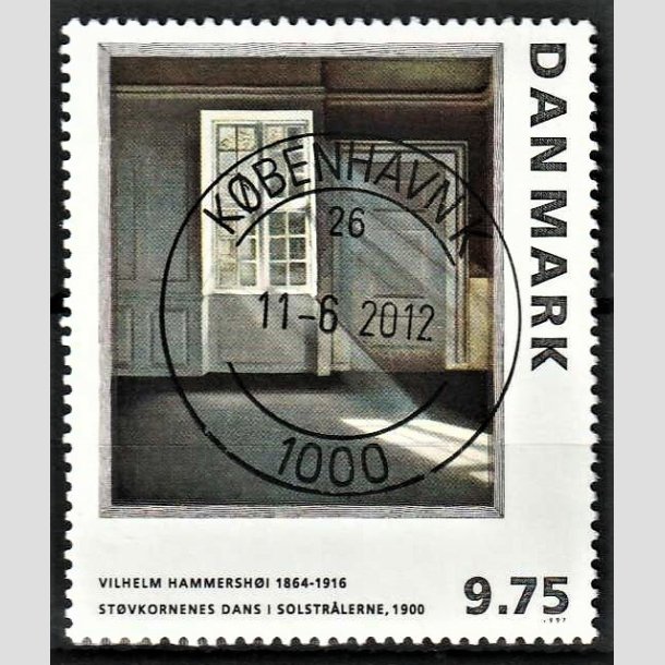 FRIMRKER DANMARK | 1997 - AFA 1158 - Vilh. Hammershj - 9,75 Kr. flerfarvet - Lux Stemplet