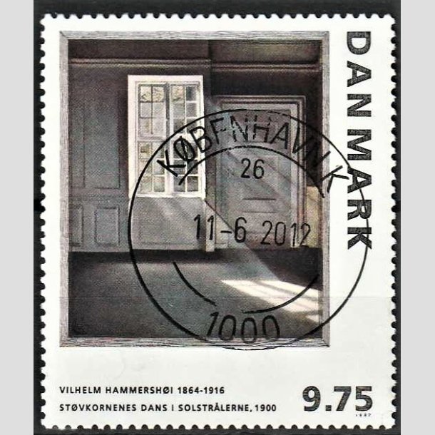 FRIMRKER DANMARK | 1997 - AFA 1158 - Vilh. Hammershj - 9,75 Kr. flerfarvet - Lux Stemplet