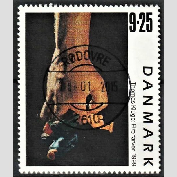 FRIMRKER DANMARK | 1999 - AFA 1218 - Frimrkekunst 2. - 9,25 Kr. "Fire farver" - Pragt Stemplet