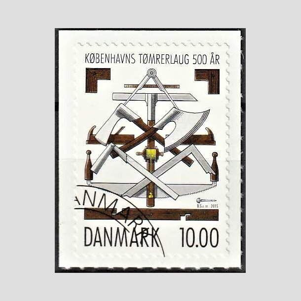 FRIMRKER DANMARK | 2015 - AFA 1834 - Kbenhavns Tmrelaug 500 r - 10,00 Kr. flerfarvet - Hjrne Stemplet