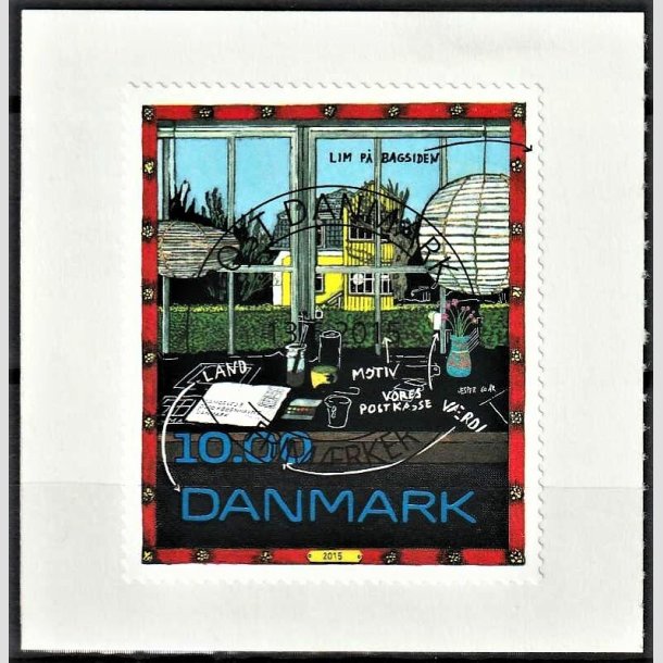 FRIMRKER DANMARK | 2015 - AFA 1833 - Frimrkekunst - 10,00 Kr. flerfarvet - Lux stemplet
