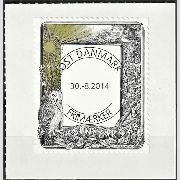 FRIMRKER DANMARK | 2014 - AFA 1795 - Frimrkekunst - 9,00 Kr. flerfarvet - Pragt Stemplet