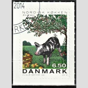 FRIM�RKER DANMARK | 2013 - AFA 1764 - Nordisk k�kken - 6,50 Kr. flerfarvet - Hj�rne Stemplet