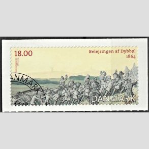 FRIM�RKER DANMARK | 2014 - AFA 1771 - Dybb�l 1864 - 18,00 Kr. flerfarvet - Hj�rne Stemplet