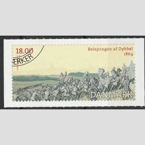 FRIM�RKER DANMARK | 2014 - AFA 1771 - Dybb�l 1864 - 18,00 Kr. flerfarvet - Hj�rne Stemplet