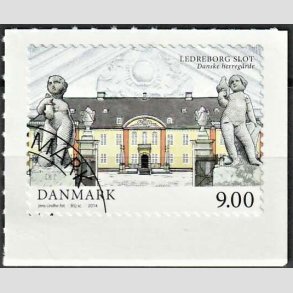 FRIM�RKER DANMARK | 2014 - AFA 1784 - Danske herreg�rde III - 9,00 Kr. Ledreborg slot - Hj�rne Stemplet