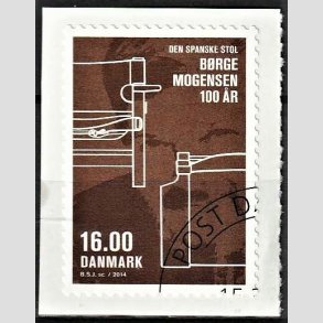 FRIM�RKER DANMARK | 2014 - AFA 1774 - Dansk design - 16,00 Kr. flerfarvet - Hj�rne Stemplet 