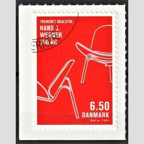 FRIM�RKER DANMARK | 2014 - AFA 1773 - Dansk design - 6,50 Kr. flerfarvet - Hj�rne stemplet
