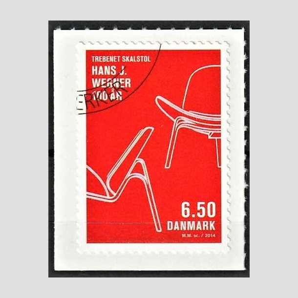 FRIMRKER DANMARK | 2014 - AFA 1773 - Dansk design - 6,50 Kr. flerfarvet - Hjrne stemplet