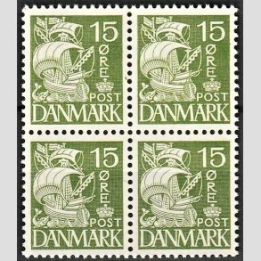 FRIMRKER DANMARK | 1940 - AFA 257 - Karavel 15 re grn Type II - Postfrisk
