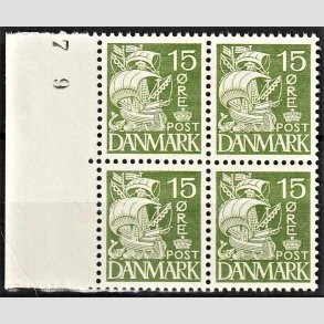 FRIMRKER DANMARK | 1940 - AFA 257 - Karavel 15 re grn Type II - Postfrisk