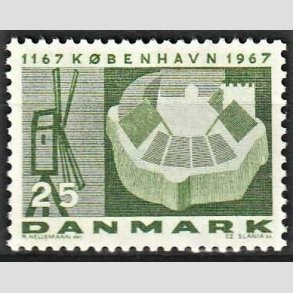 FRIMRKER DANMARK | 1967 - AFA 454 - Kbenhavns 800 rs jubilum - 25 re grn - Postfrisk