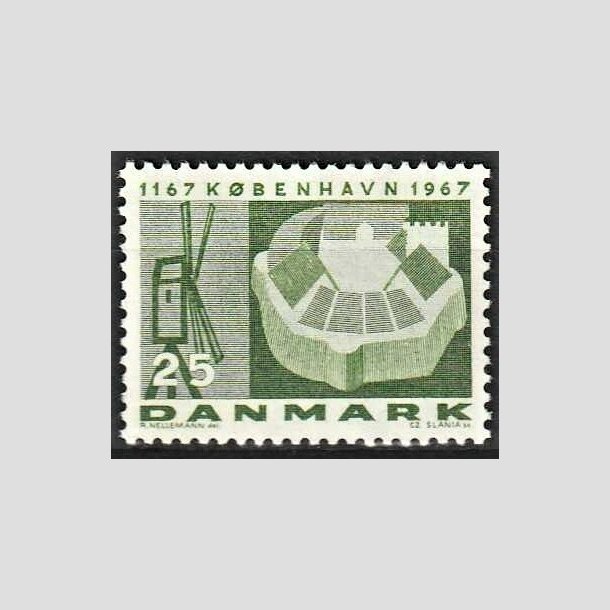 FRIMRKER DANMARK | 1967 - AFA 454 - Kbenhavns 800 rs jubilum - 25 re grn - Postfrisk