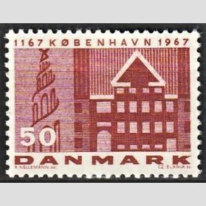 FRIMRKER DANMARK | 1967 - AFA 456 - Kbenhavns 800 rs jubilum - 50 re brunrd - Postfrisk
