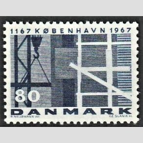 FRIMRKER DANMARK | 1967 - AFA 457 - Kbenhavns 800 rs jubilum - 80 re mrkbl - Postfrisk
