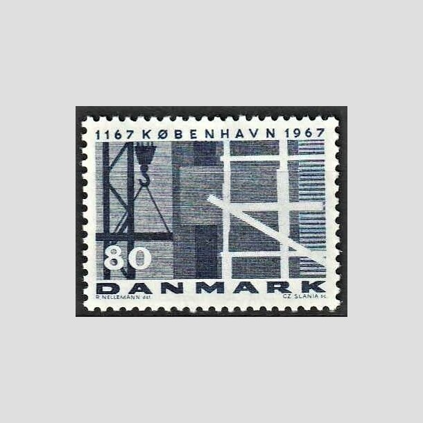 FRIMRKER DANMARK | 1967 - AFA 457F - Kbenhavns 800 rs jubilum - 80 re mrkbl - Postfrisk